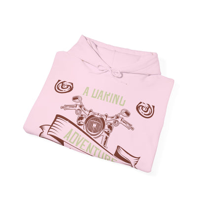 life is either a daring adventure or nothing-01 — Unisex Heavy Blend Hoodie (G18500)