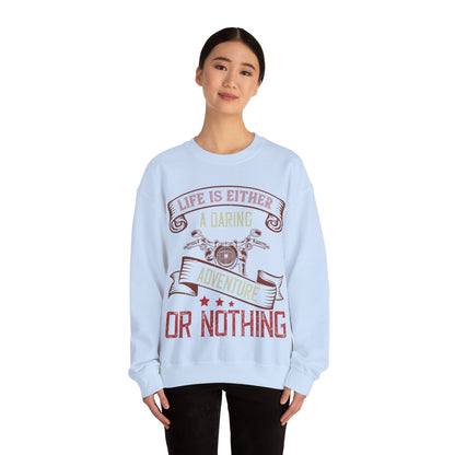 life is either a daring adventure or nothing-01 — Unisex Heavy Blend Crewneck (G18000)