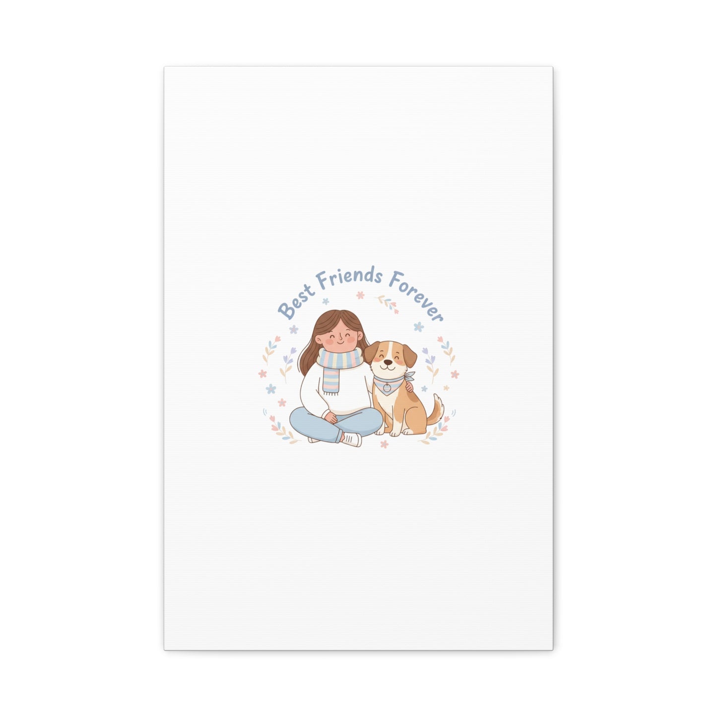 Best Friends Forever Canvas | Pet Owner Matching, Paw Print Art