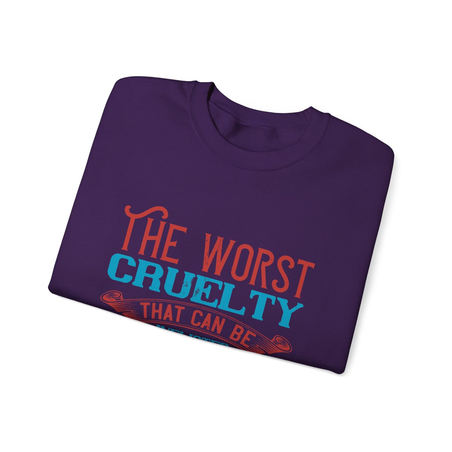 The worst cruelty that can be inflicted on a human being is isolation-01 — Unisex Heavy Blend Crewneck (G18000)