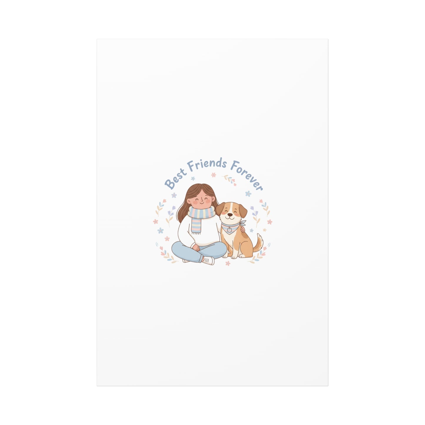 Best Friends Forever Canvas | Pet Owner Matching, Paw Print Art