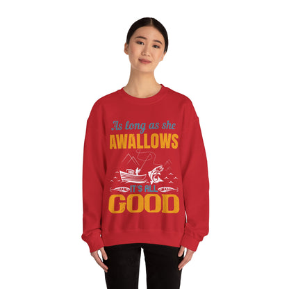 as long as she awallows itΓÇÖs all good-01 — Unisex Heavy Blend Crewneck (G18000)