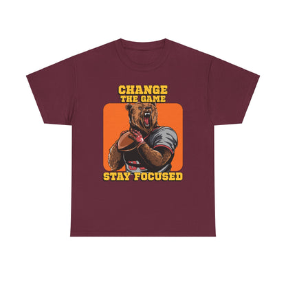 Stay Focused, Change the Game, Motivational Shirt, Inspirational Tee, Empowering Apparel.