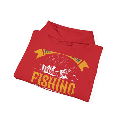 father and son fishing partners  for life-01 — Unisex Heavy Blend Hoodie (G18500)
