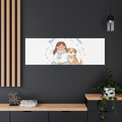 Best Friends Forever Canvas | Pet Owner Matching, Paw Print Art
