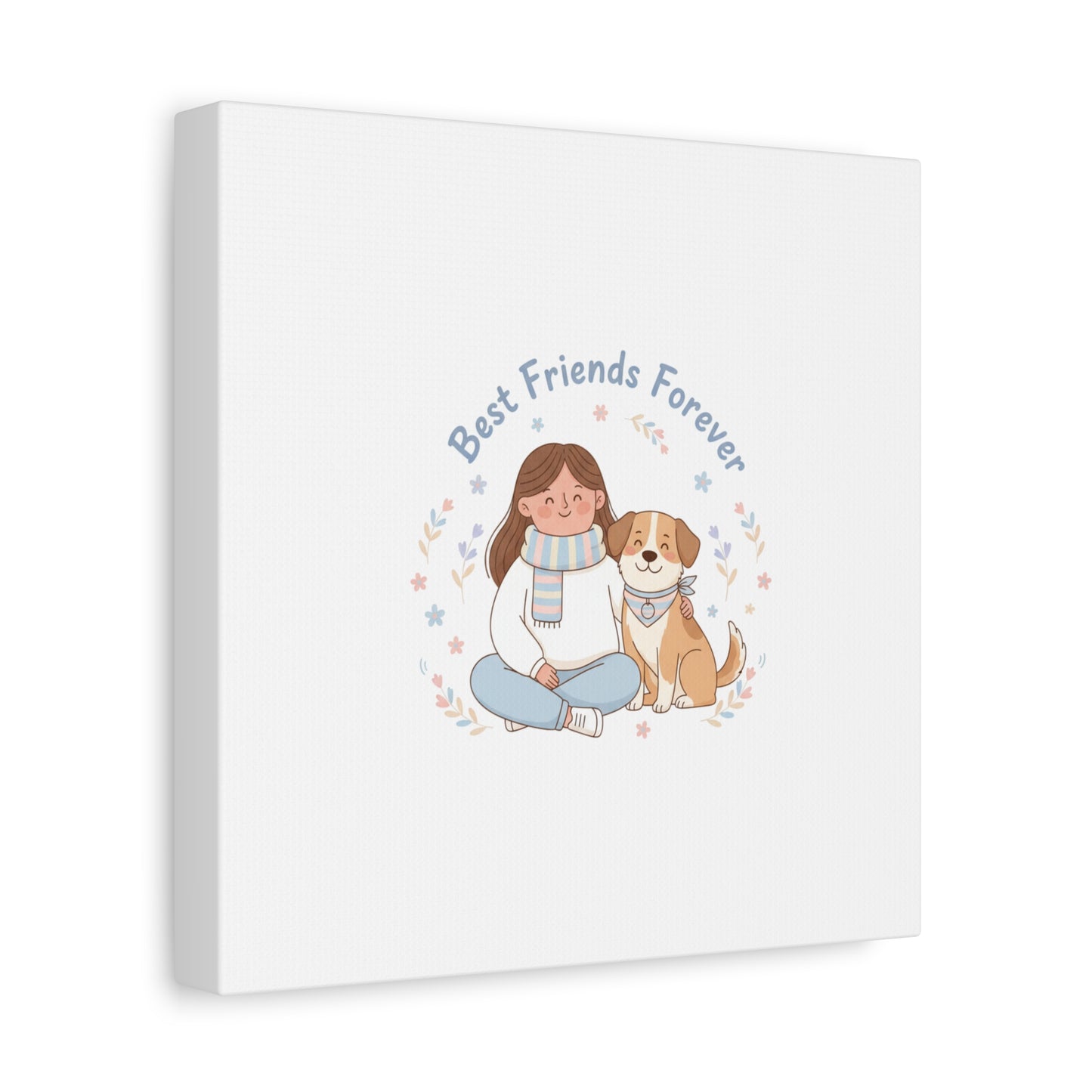Best Friends Forever Canvas | Pet Owner Matching, Paw Print Art