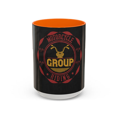 motorcycle group riding — Accent Mug 11/15oz