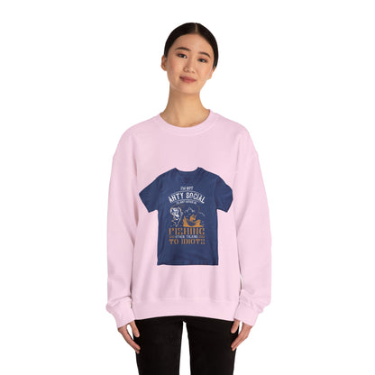 im not ANTY SOCIAL — Unisex Heavy Blend Crewneck (G18000)