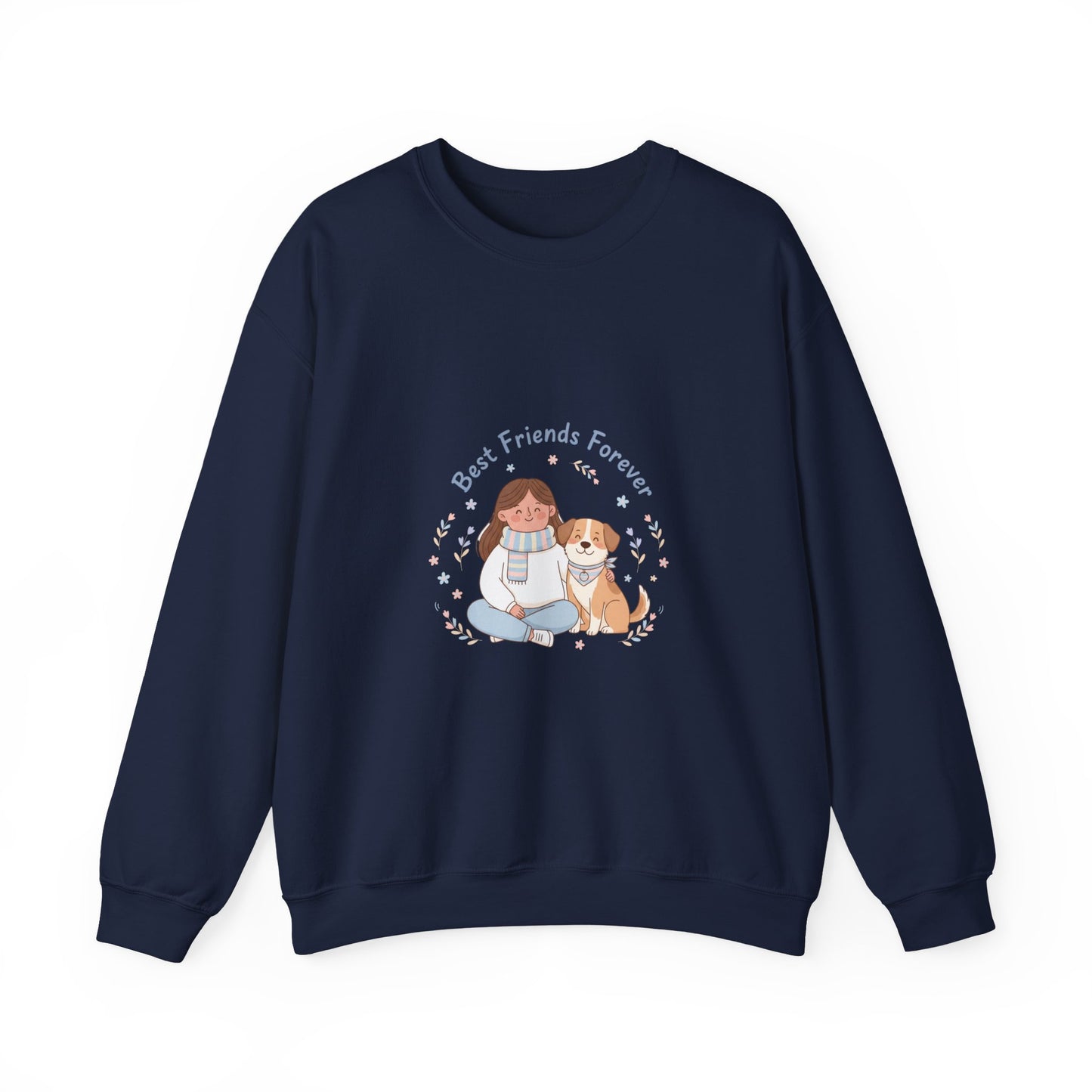 Best Friends Forever Crewneck Sweatshirt | pet owner matching, paw print design