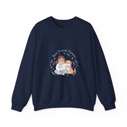 Best Friends Forever Crewneck Sweatshirt | pet owner matching, paw print design