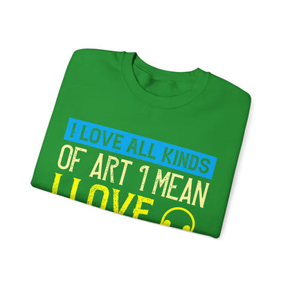 I love all kinds of art. I mean, I love sketching and acting and music-01 — Unisex Heavy Blend Crewneck (G18000)