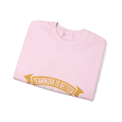 Teamwork is better than isolation, especially for a columnist-01 — Unisex Heavy Blend Crewneck (G18000)