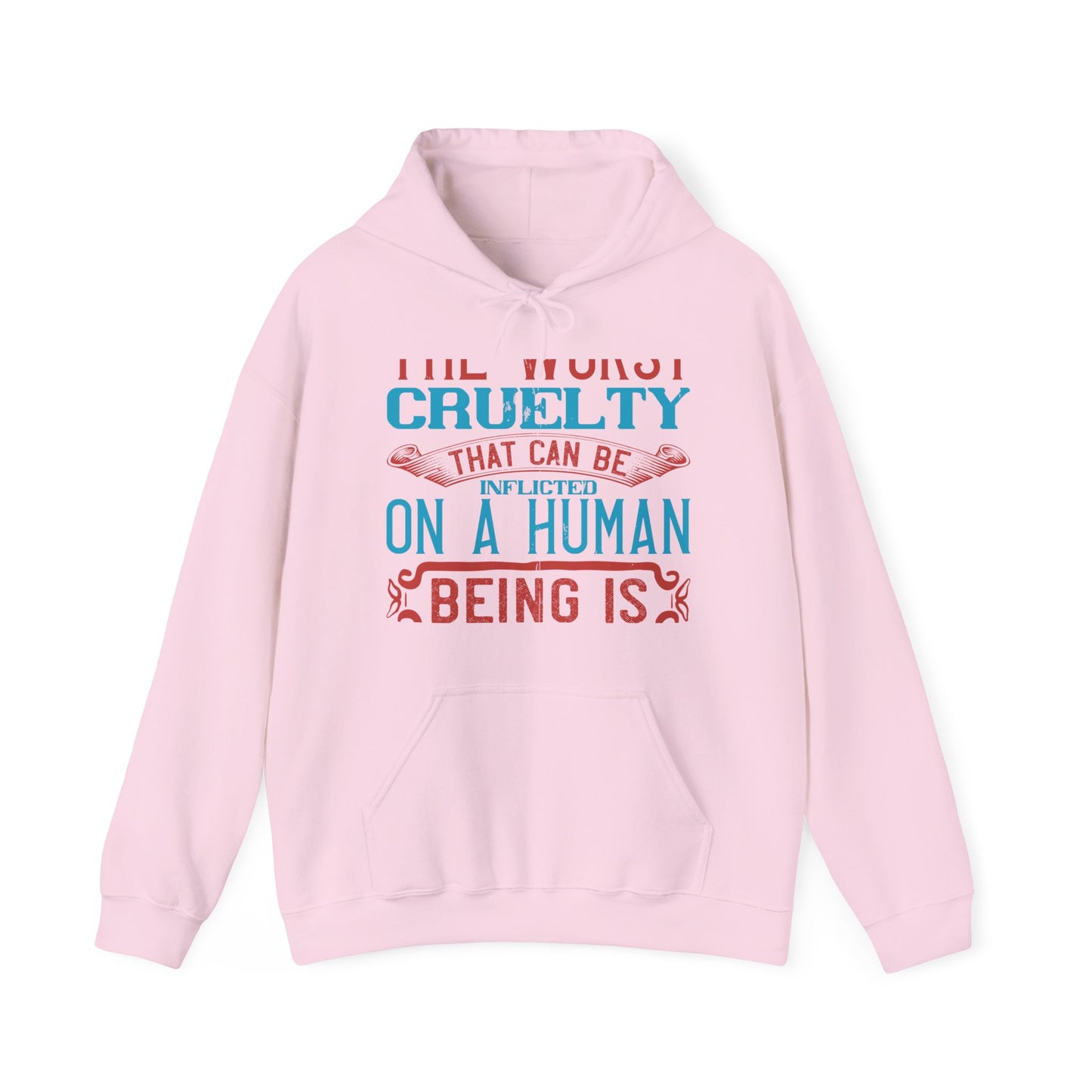 The worst cruelty that can be inflicted on a human being is isolation-01 — Unisex Heavy Blend Hoodie (G18500)