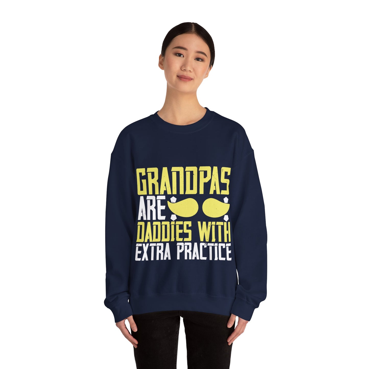 Grandpas are daddies with extra practice-02 — Unisex Heavy Blend Crewneck (G18000)