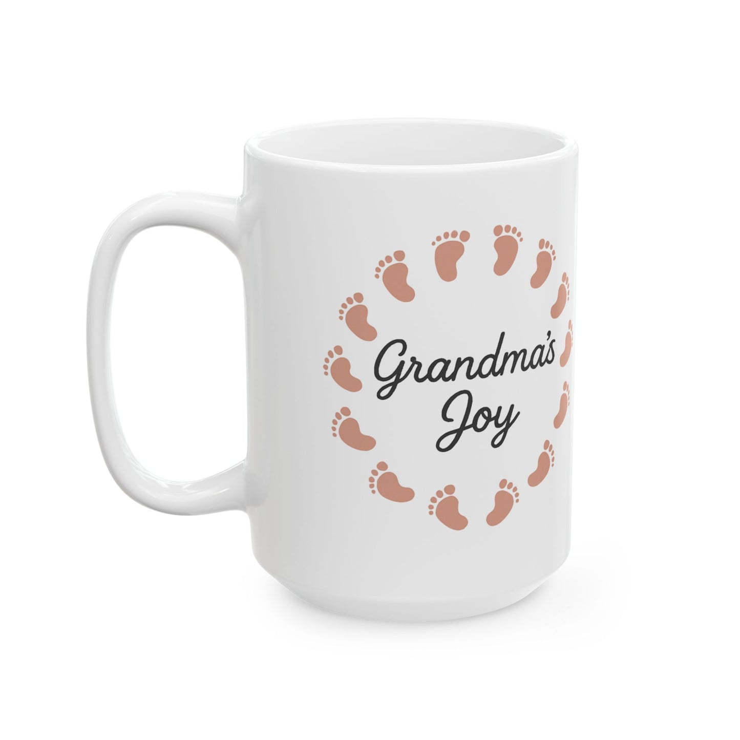 Grandma's Journey Ceramic Mug - Heartwarming Gift for Grandma, Footprint Design, Coffee Cup, Family Memories, [...]