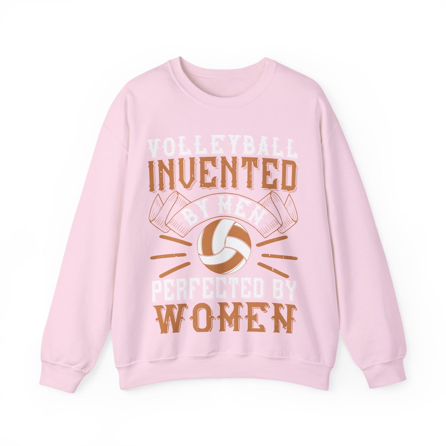 Volleyball Invented by men, perfected by women-01 — Unisex Heavy Blend Crewneck (G18000)