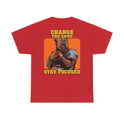 Stay Focused, Change the Game, Motivational Shirt, Inspirational Tee, Empowering Apparel.