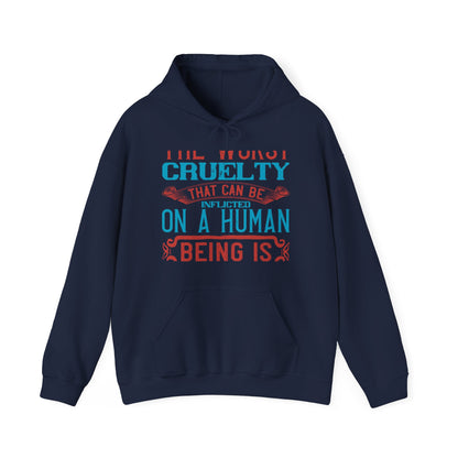 The worst cruelty that can be inflicted on a human being is isolation-01 — Unisex Heavy Blend Hoodie (G18500)
