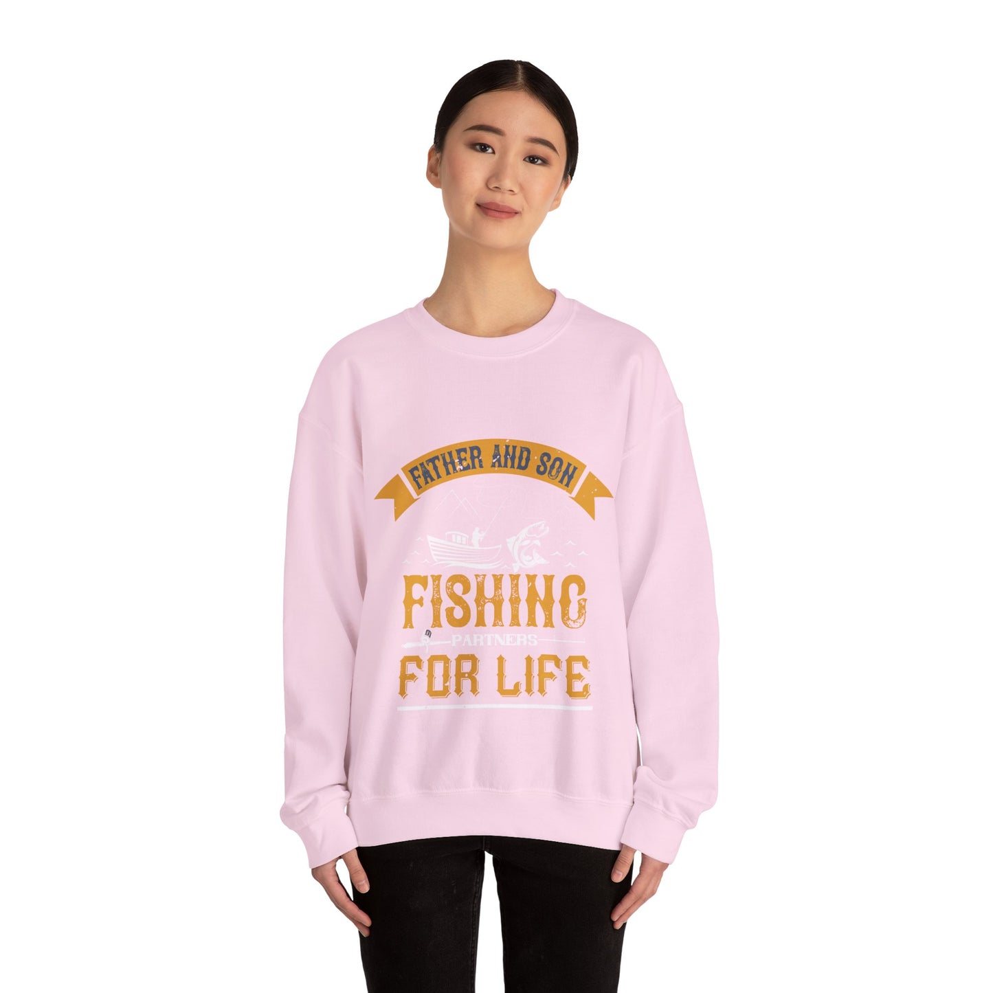 father and son fishing partners  for life-01 — Unisex Heavy Blend Crewneck (G18000)