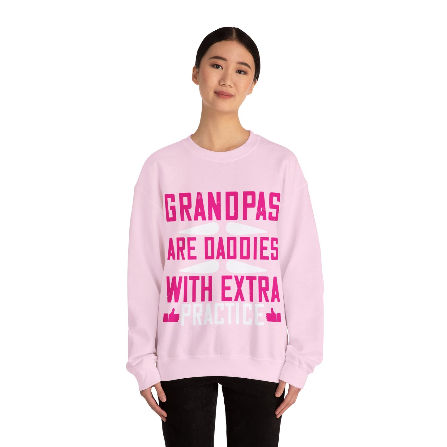 Grandpas are daddies with extra practice-01 — Unisex Heavy Blend Crewneck (G18000)