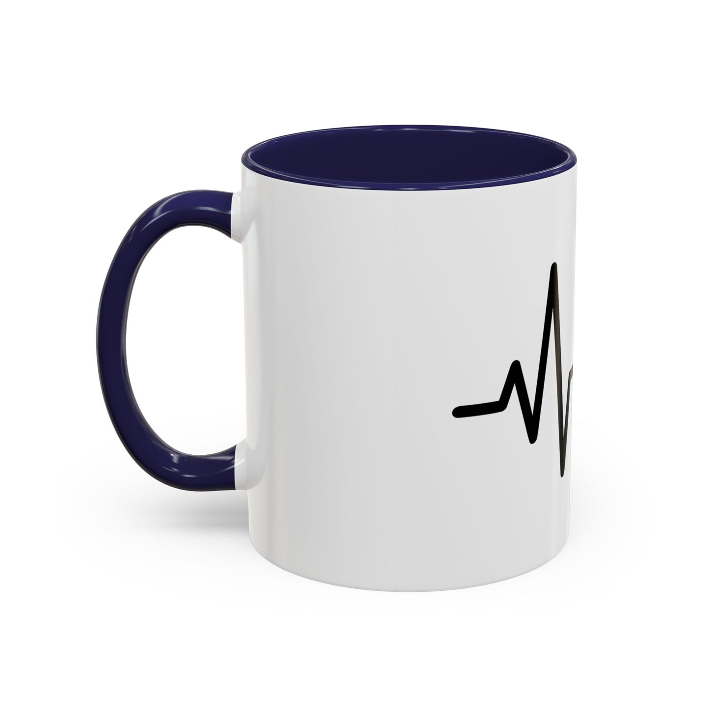 Stock Market Heartbeat Accent Coffee Mug (11, 15oz), Financial Market Trader Gift, Wall Street Investor Mug, Stock Market