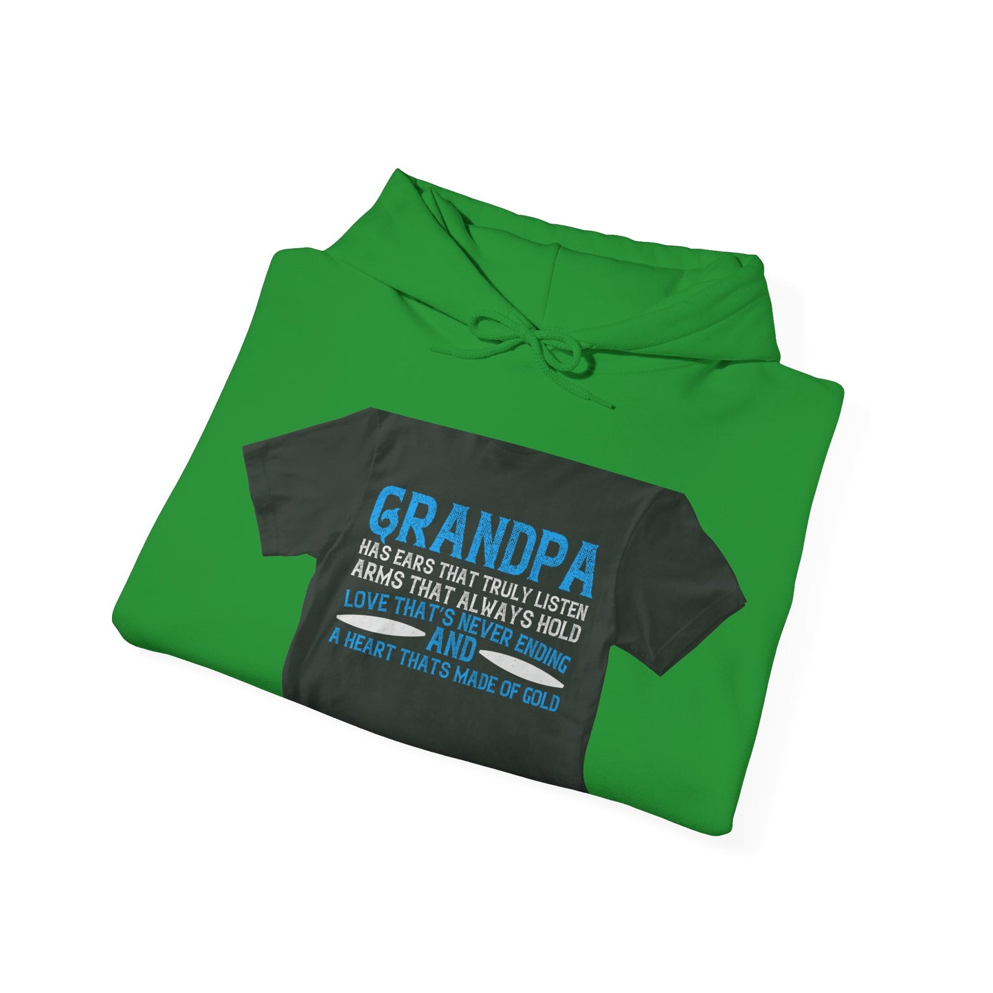 Grandpa has ears that truly listen arms that always hold-02 — Unisex Heavy Blend Hoodie (G18500)