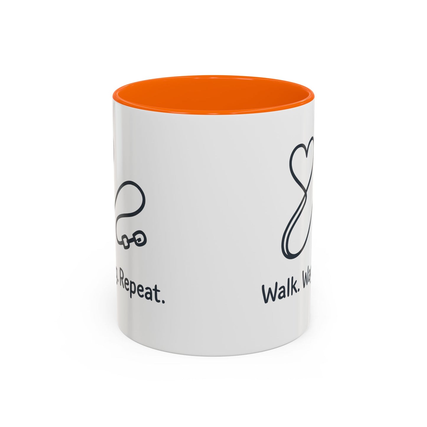 Dog Lover's Accent Coffee Mug - Walk Wag Repeat, Pet Owner Gift, Cute Dog Mug, Animal Lover Cup, Cozy Dog Mom Coffee