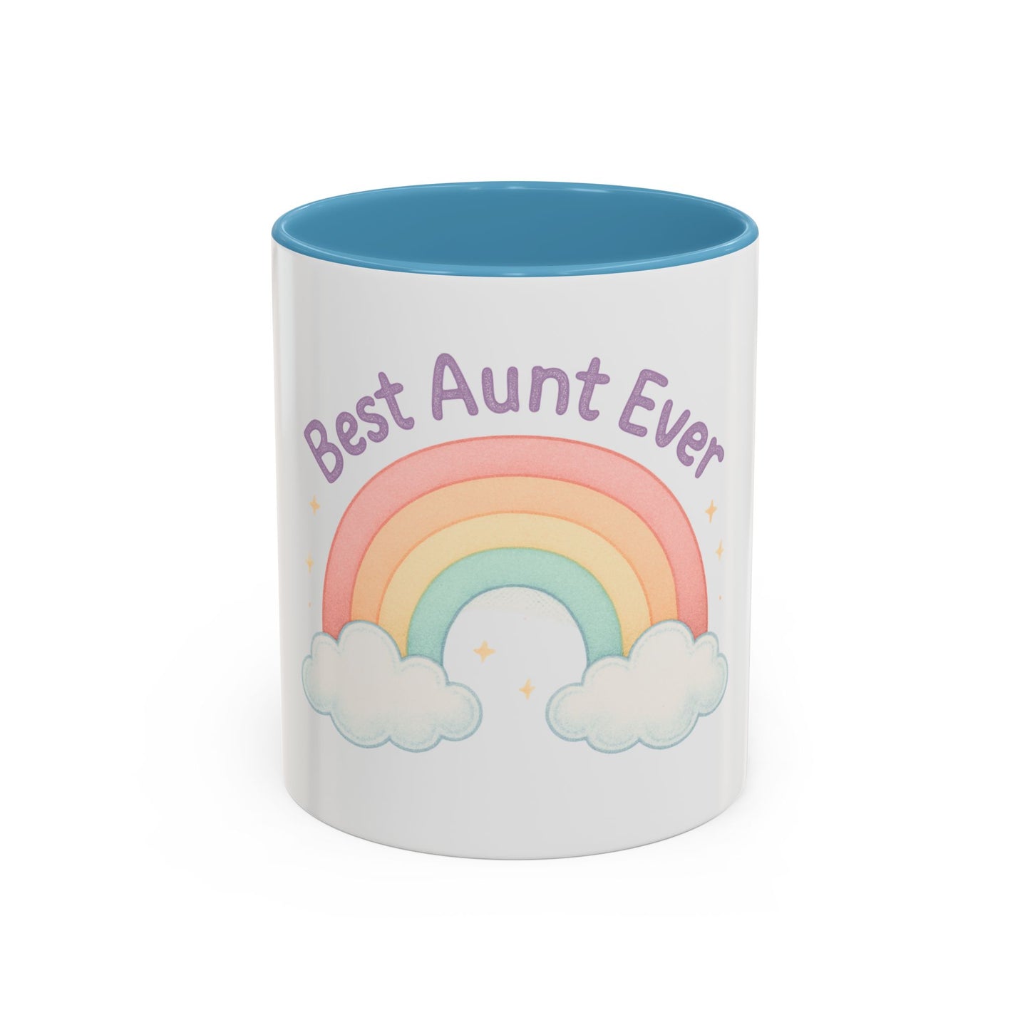 Best Aunt Ever Rainbow Coffee Mug, Gift for Aunts, 11oz, 15oz, Cute Mug, Birthday Gift, Unique Coffee Cup