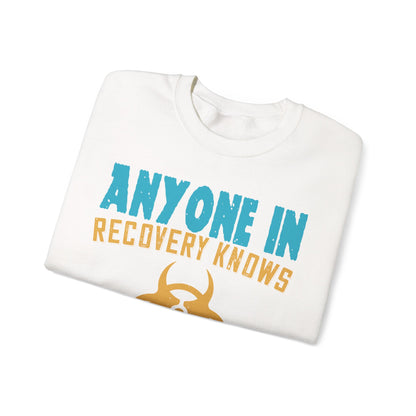 Anyone in recovery knows that isolation is the biggest enemy-01 — Unisex Heavy Blend Crewneck (G18000)