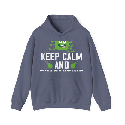 keep calm and quarantine-01 — Unisex Heavy Blend Hoodie (G18500)