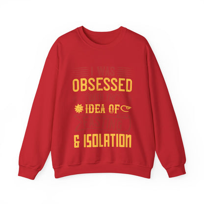 I was obsessed with the idea of fasting and isolation-01 — Unisex Heavy Blend Crewneck (G18000)