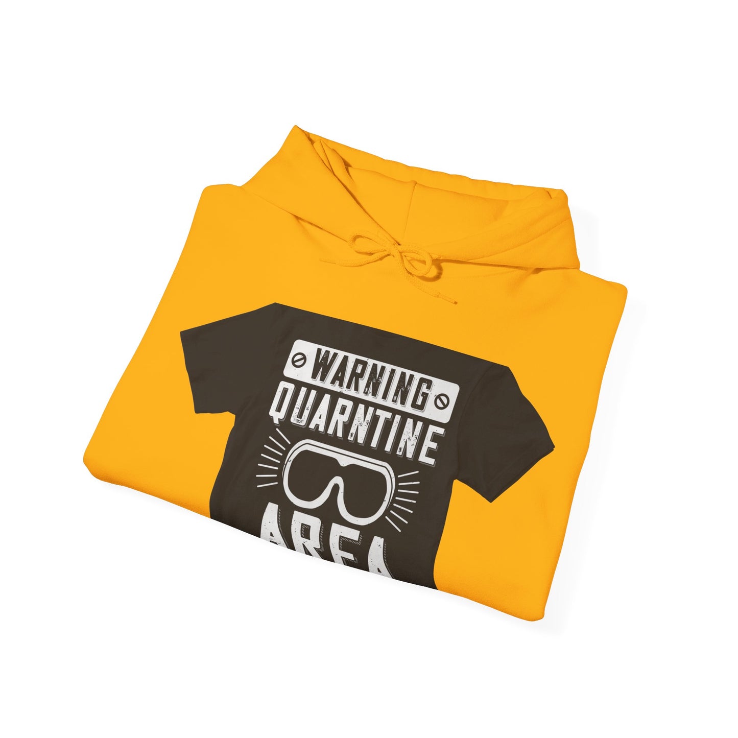 warning quarantine area — Unisex Heavy Blend Hoodie (G18500)