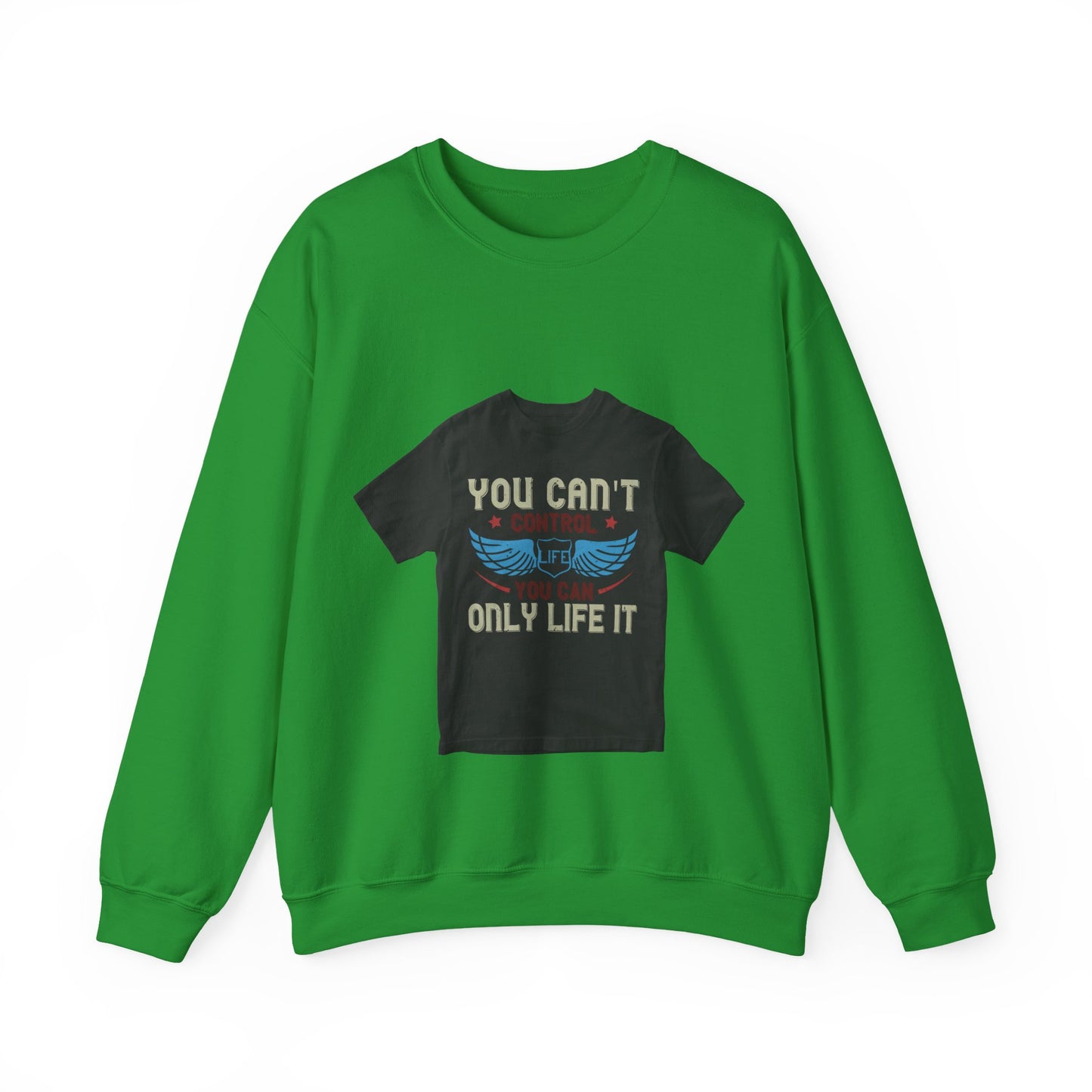 you can't control life you can only life it — Unisex Heavy Blend Crewneck (G18000)