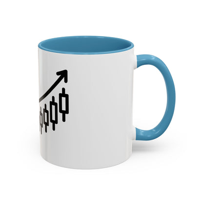 Stock Market Heartbeat Accent Coffee Mug (11, 15oz), Financial Market Trader Gift, Wall Street Investor Mug, Stock Market