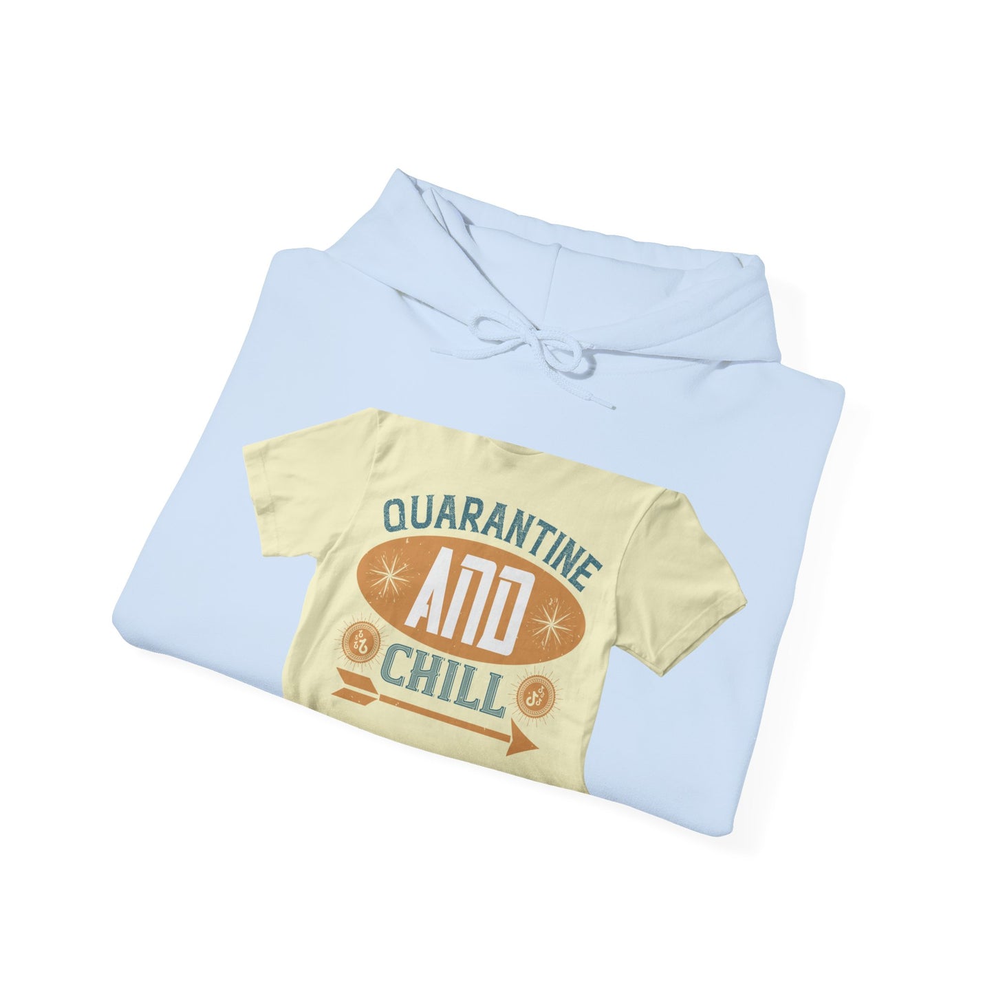 quarantine and chill1 — Unisex Heavy Blend Hoodie (G18500)