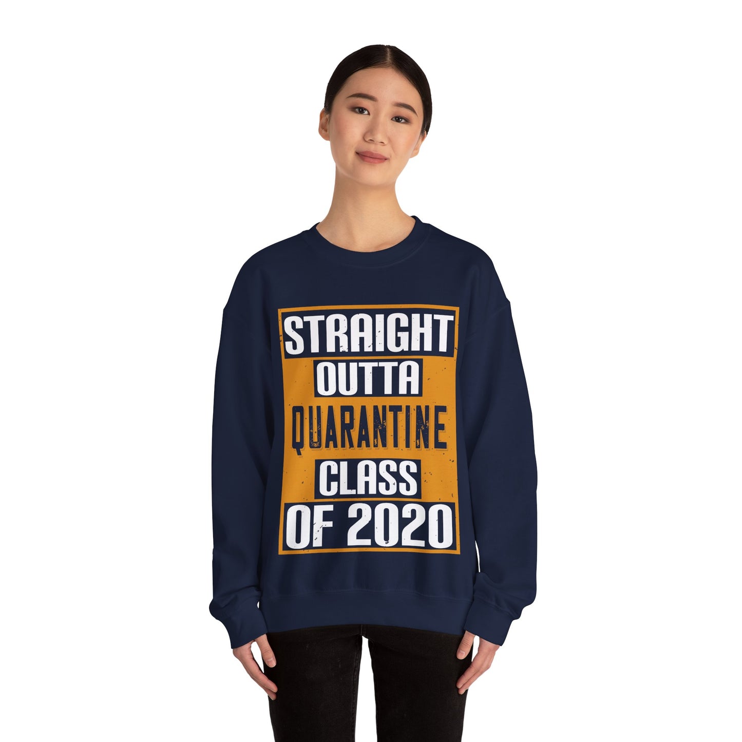 straight outta quarantine class of 2020-01 — Unisex Heavy Blend Crewneck (G18000)