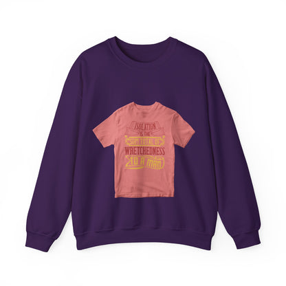 Isolation is the sum total of wretchedness to a man — Unisex Heavy Blend Crewneck (G18000)