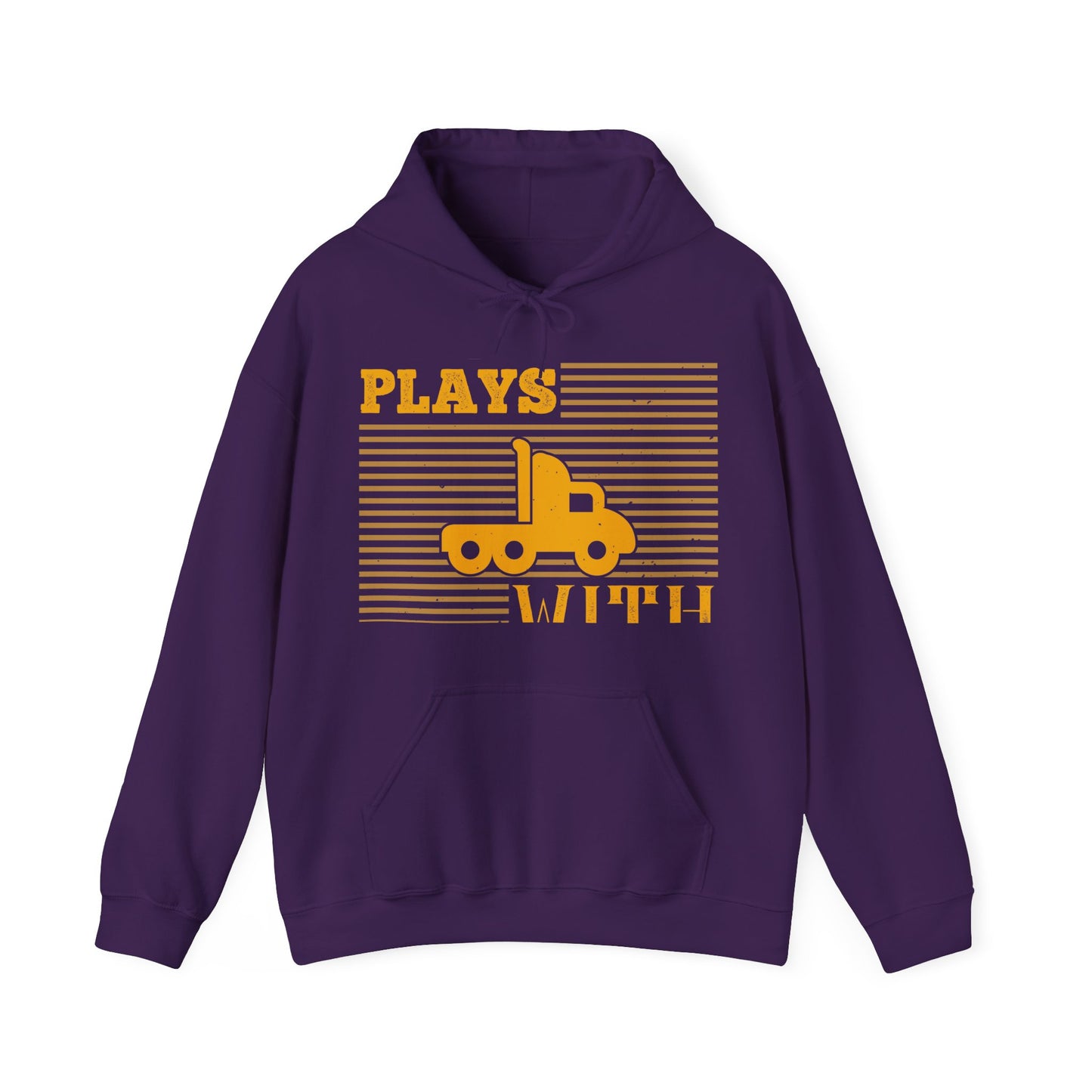 Still Plays With Trucks (2) — Unisex Heavy Blend Hoodie (G18500)