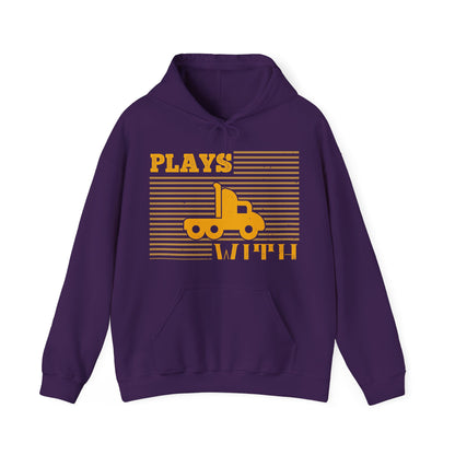 Still Plays With Trucks (2) — Unisex Heavy Blend Hoodie (G18500)