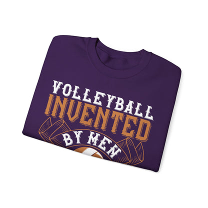 Volleyball Invented by men, perfected by women-01 — Unisex Heavy Blend Crewneck (G18000)