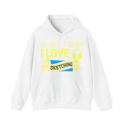 I love all kinds of art. I mean, I love sketching and acting and music-01 — Unisex Heavy Blend Hoodie (G18500)