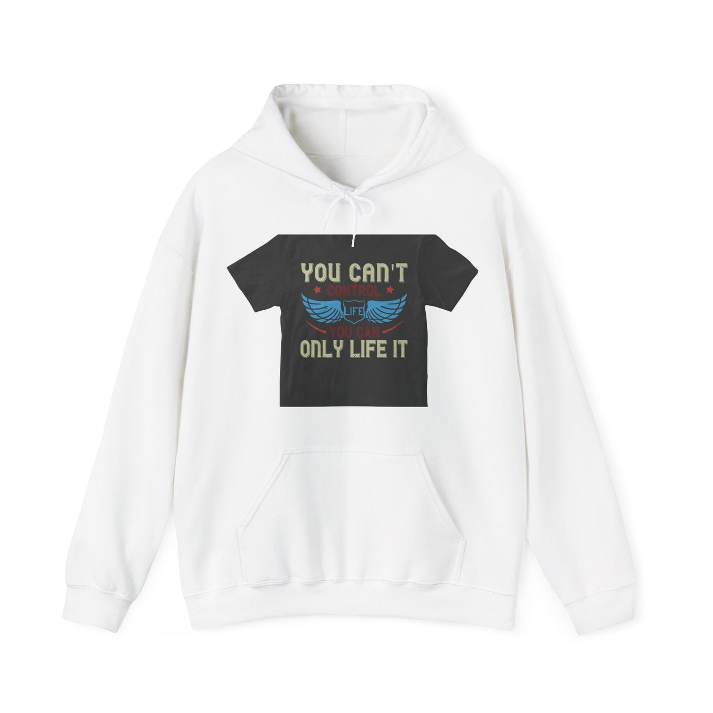 you can't control life you can only life it — Unisex Heavy Blend Hoodie (G18500)