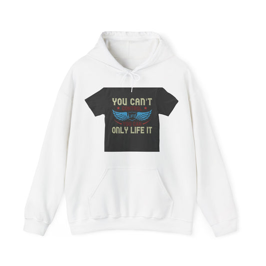 you can't control life you can only life it — Unisex Heavy Blend Hoodie (G18500)