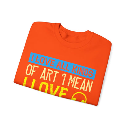 I love all kinds of art. I mean, I love sketching and acting and music-01 — Unisex Heavy Blend Crewneck (G18000)