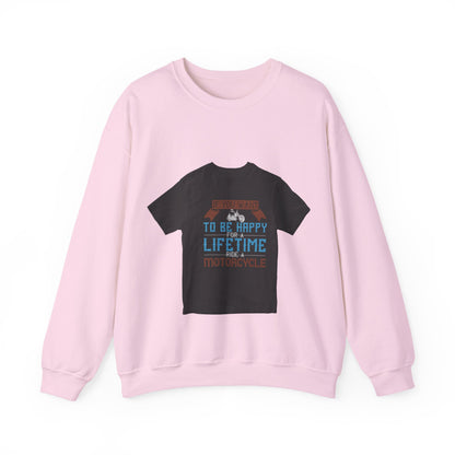 If you want to be happy — Unisex Heavy Blend Crewneck (G18000)