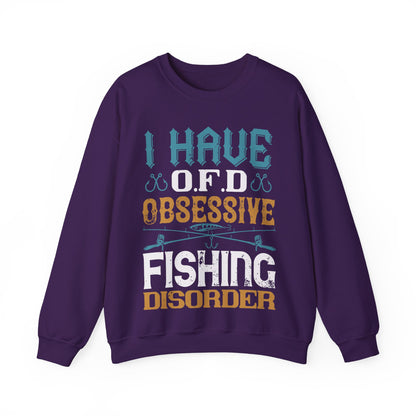 I HAVE O.F.D OBSESSIVE FISHING DISORDER-01 — Unisex Heavy Blend Crewneck (G18000)