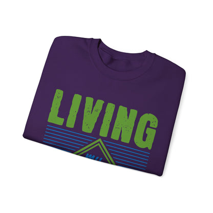 living my best quarantine-01 — Unisex Heavy Blend Crewneck (G18000)