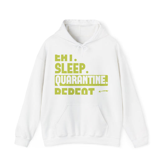 eat sleep quarantine repeat-01 — Unisex Heavy Blend Hoodie (G18500)