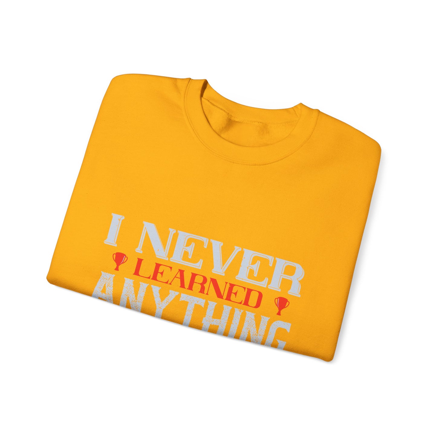 I never learned anything from a match that I won-01 — Unisex Heavy Blend Crewneck (G18000)