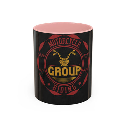 motorcycle group riding — Accent Mug 11/15oz